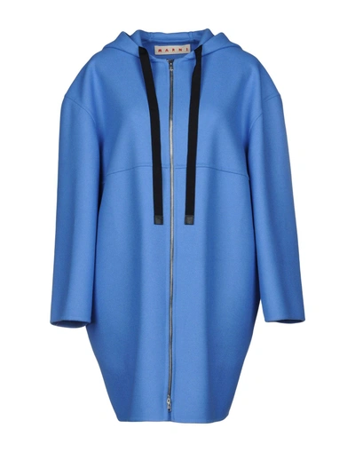 Shop Marni Full-length Jacket In Sky Blue