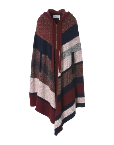 Shop Chloé Capes & Ponchos In Brick Red