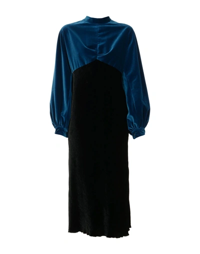 Shop Dries Van Noten Midi Dress In Blue
