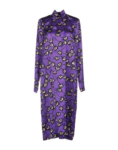 Shop Marni Midi Dresses In Purple
