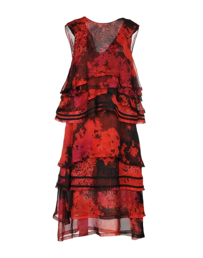 Shop Rochas Knee-length Dress In Red