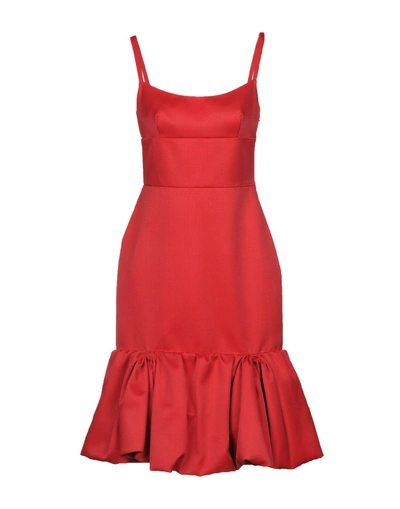Shop Prada Knee-length Dresses In Red
