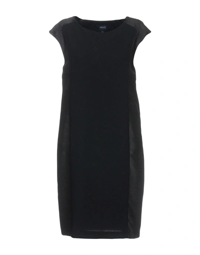 Shop Armani Jeans Woman Short Dress Black Size 6 Polyester, Virgin Wool, Viscose