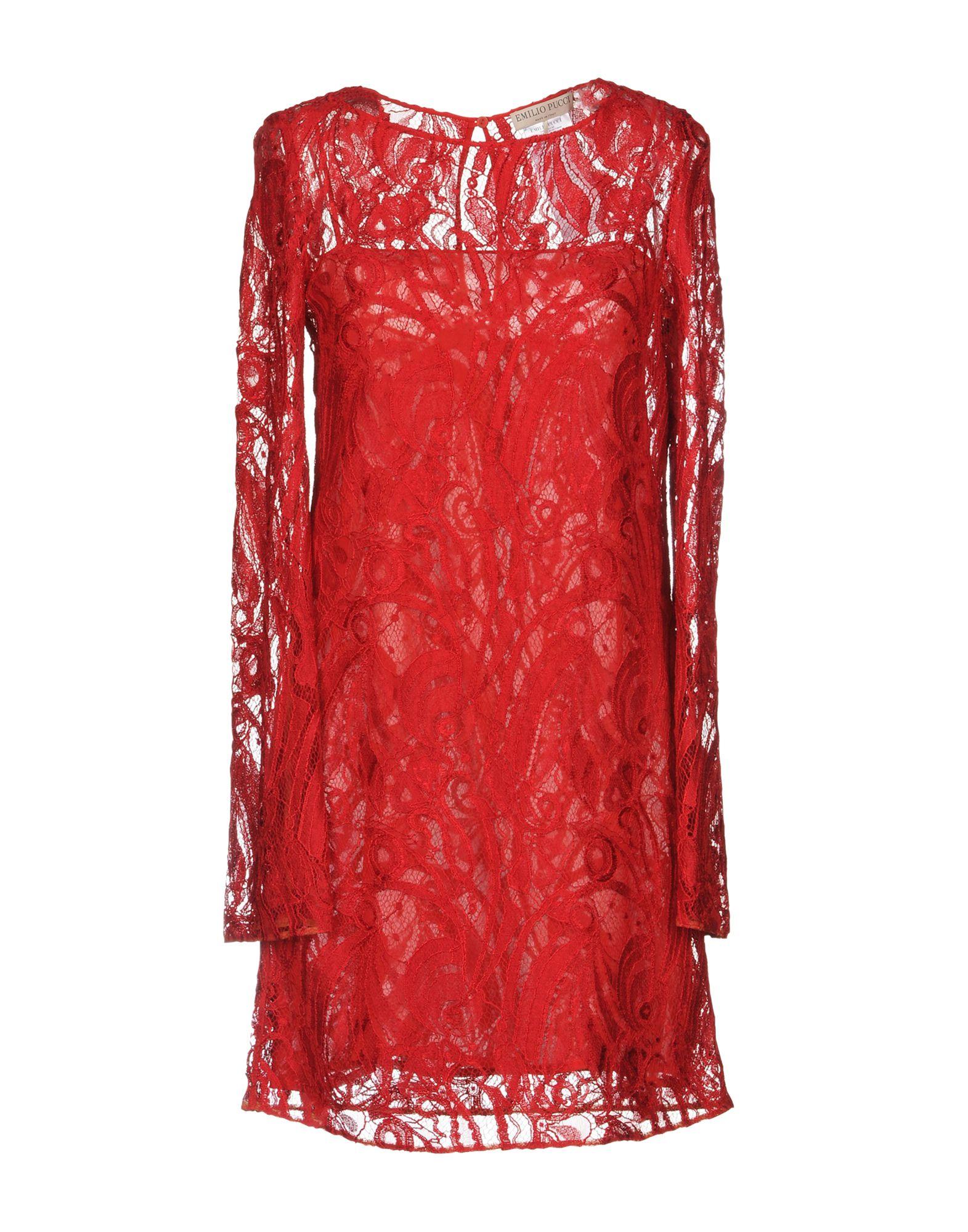 Emilio Pucci Kurzes Kleid In Red | ModeSens