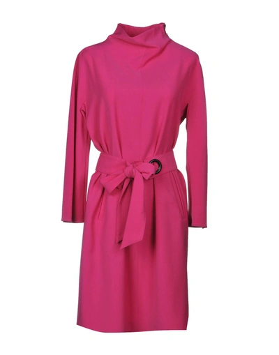 Shop Armani Collezioni Short Dresses In Mauve