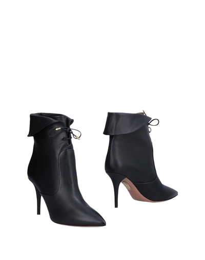 Shop Aquazzura Ankle Boots In Black