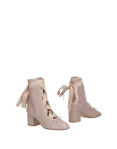 Shop Valentino Ankle Boot In Dove Grey