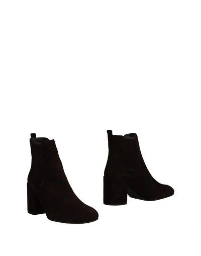 Shop Stuart Weitzman Ankle Boot In Dark Brown