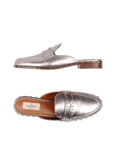 Shop Valentino Mules & Clogs In Silver