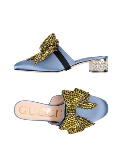 Shop Gucci Mules And Clogs In Pastel Blue