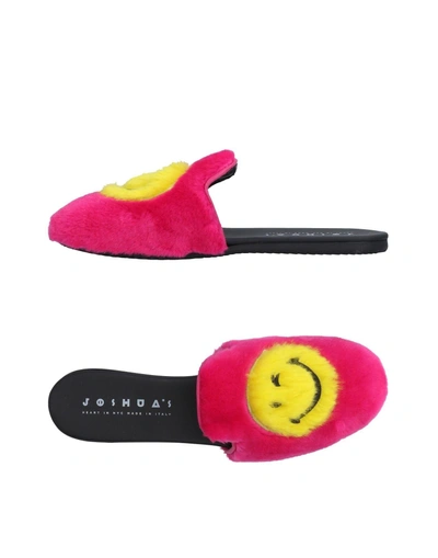 Shop Joshua Sanders Joshua*s Slippers In Fuchsia