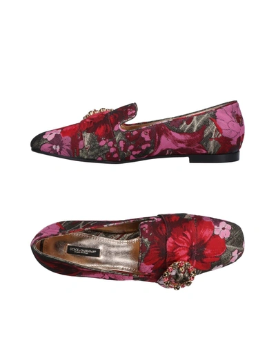 Shop Dolce & Gabbana Loafers In Fuchsia