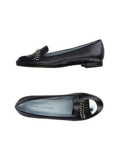 Shop Chiara Ferragni Loafers In Black