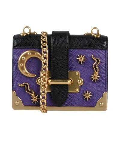 Shop Prada Handbag In Purple
