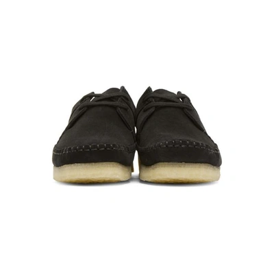 Shop Clarks Originals Black Suede Weaver Moccasins