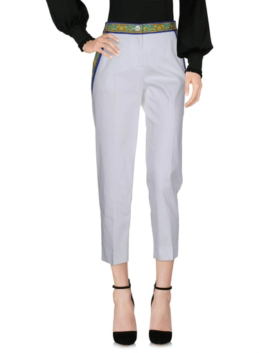 Shop Dolce & Gabbana Woman Pants White Size 2 Cotton, Silk, Viscose, Elastane