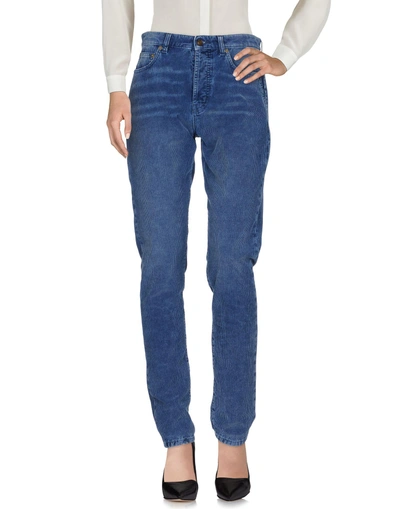 Shop Saint Laurent Pants In Azure