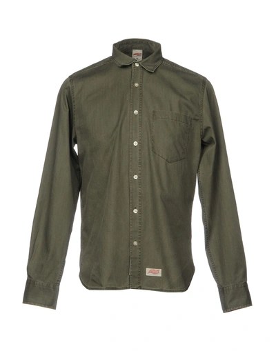 Shop Tsptr Solid Color Shirt In Military Green