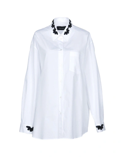 Shop Simone Rocha Solid Color Shirts & Blouses In White