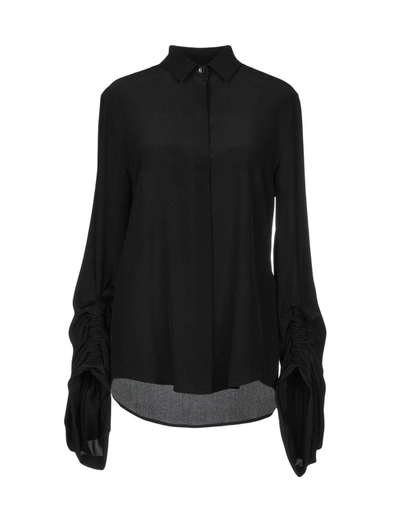 Shop Saint Laurent Silk Shirts & Blouses In Black