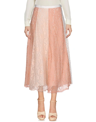 Shop Sophia Kah Midi Skirts In Light Pink