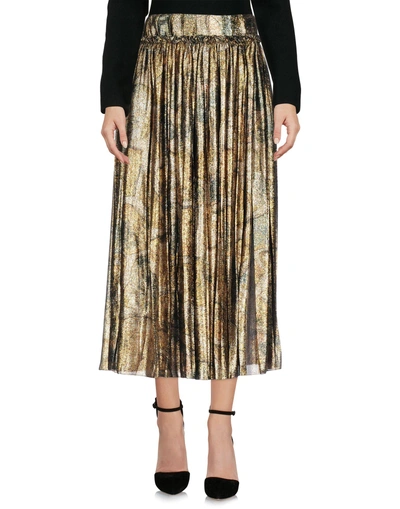 Shop Maison Margiela 3/4 Length Skirts In Gold