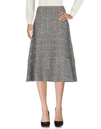 Shop Agnona Midi Skirts In Grey