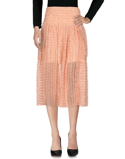 Shop Chloé 3/4 Length Skirts In Salmon Pink