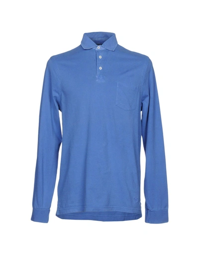 Shop Breuer Polo Shirts In Azure