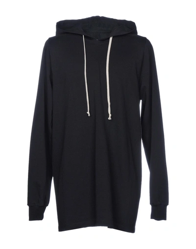 Shop Rick Owens Hooded Sweatshirt In Black