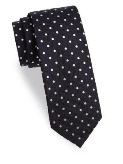 Shop Tom Ford Dot-print Silk Tie In Brown Beige