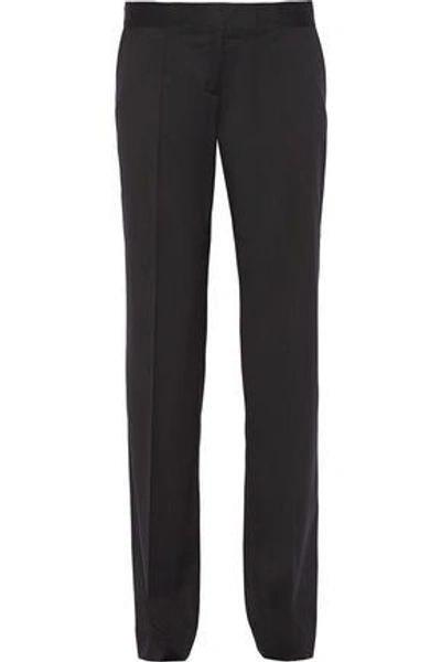 Shop Stella Mccartney Jasmine Wool-twill Straight-leg Pants In Black