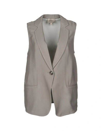 Shop Armani Collezioni Woman Suit Jacket Grey Size 10 Viscose, Acetate