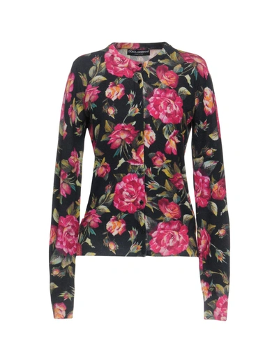 Shop Dolce & Gabbana Cardigan In Fuchsia