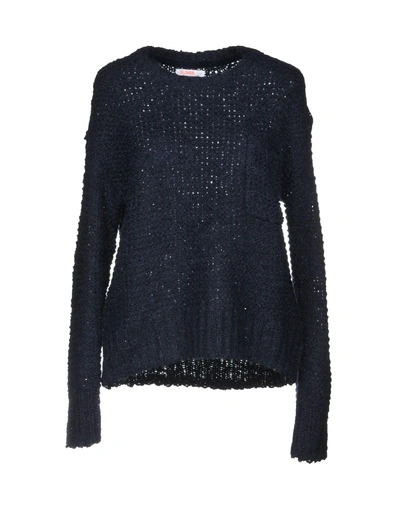 Shop Sun 68 Sweater In Dark Blue