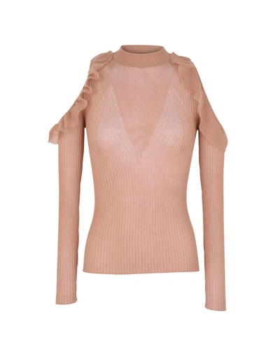 Shop Self-portrait Sweater In Pale Pink