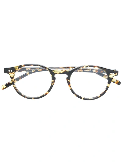 Shop Epos Round Frame Glasses In Brown