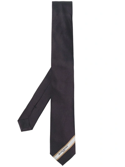 Shop Givenchy Logo Patch Tie - Black