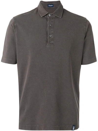 Shop Drumohr Classic Polo Shirt - Brown