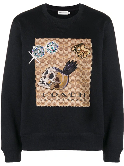 Shop Coach X Disney Signature Sweatshirt - Black