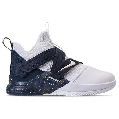 Nike Boys' Preschool Lebron Soldier 12 Sfg Basketball Shoes, White/blue |  ModeSens