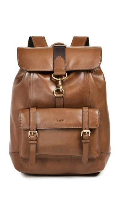 Shop Coach Bleecker Backpack In Dark Saddle