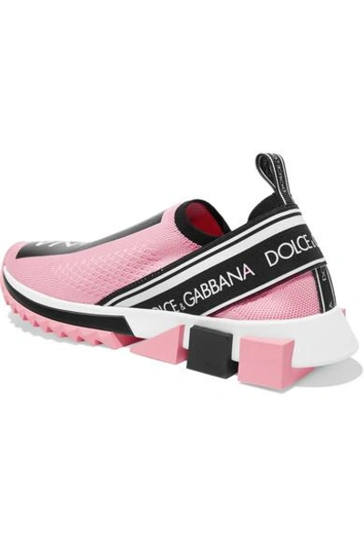 Dolce And Gabbana Pink Sorrento Slip-on Sneakers In 8b405 Pink