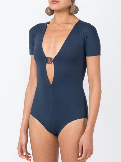 Shop Eres Edge Adjust Plunging V-neck Swimsuit
