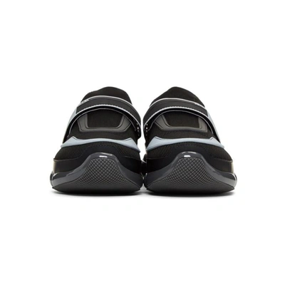 Shop Prada Black And Grey Cloudbust Sneakers In F0928-blk