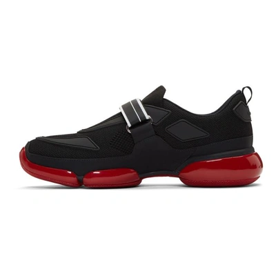 Prada Black & Red Cloudbust Sneakers | ModeSens