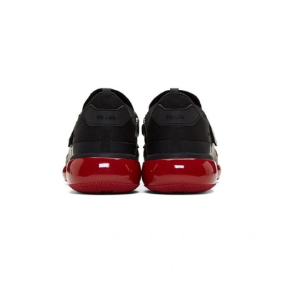 Shop Prada Black And Red Cloudbust Sneakers In F002l-blk