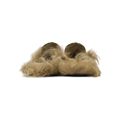 Shop Gucci Brown Wool-lined Velvet Gg Princetown Slippers In 2060 Brown