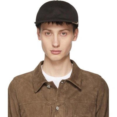 Shop Visvim Black Chino Excelsior Cap