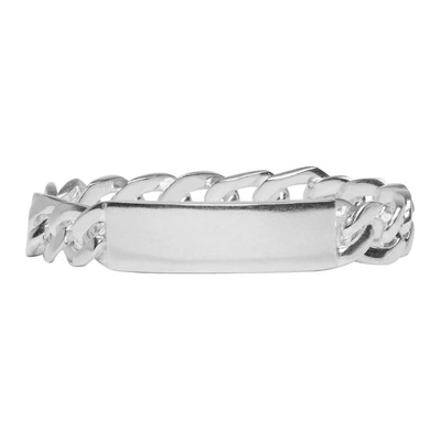 Shop Maison Margiela Silver Chain Bracelet In 951 Silver